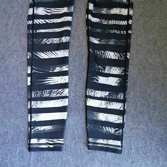 Lululemon Legging Under Pant Full-On Luon Roll Down Shady Palms Black White 4 - Picture 3 of 8
